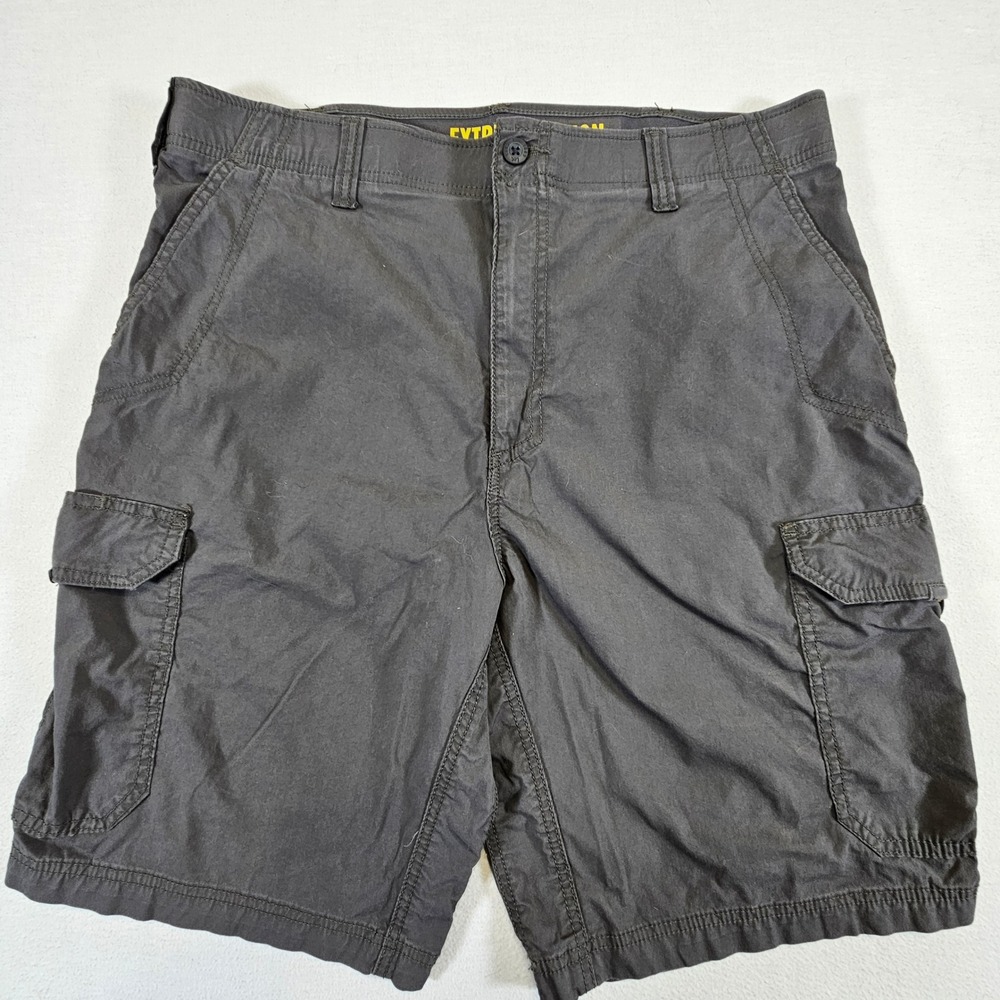 Lee Extreme Motion Cargo Shorts Mens 36 Gray Performance Series Worrkwear Nylon